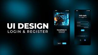 Stunning UIUX Login & Register Screen Design | UI UX Lab