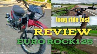 euro rockr125 motorcycle  review test drive in 170km #ryantvvlog