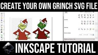 Grinch SVG file - Grinch SVG free - Inkscape SVG tutorial - Inkscape tutorial - Inkscape trace