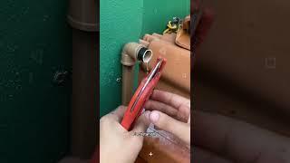 quick split technique pvc water pipe and faucet by bottle #shorts #plumbing #pvcpipe