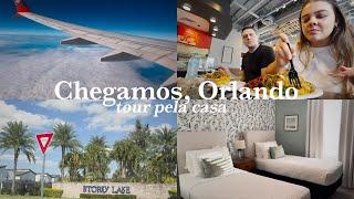 Vlog da viagem, no avião e tour pelo condominio e casa em Orlando