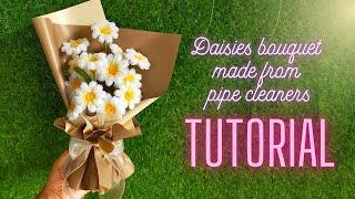 SIMPLE WAYto make daisies bouquet from pipe cleaners | Chenille wire