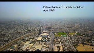 Different Areas Of Karachi Lockdown - April 2020 | 4K Drone Footage