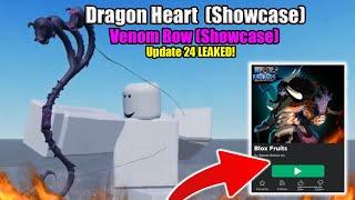 Blox Fruits UPDATE 24 DRAGON HEART WEAPON SHOWCASE LEAKED & MORE!!