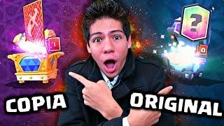 ¡ABRO COFRES ORIGINALES VS COFRES COPIA de Clash Royale! - [ANTRAX] 