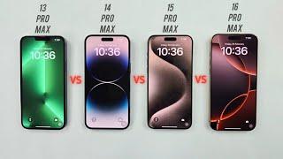 iPhone 13 Pro Max vs 14 Pro Max vs 15 Pro Max vs 16 Pro Max - iOS 18.3.1 ULTIMATE SPEED TEST 