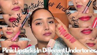 Pink Lipsticks For Indian Skin In Different Undertones  Pink Lipstick, Gloss , Lip Balm etc