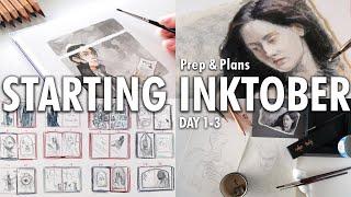 Starting Inktober 2024 Art Vlog・How to plan, prep, and start an art challenge・favorite prompts