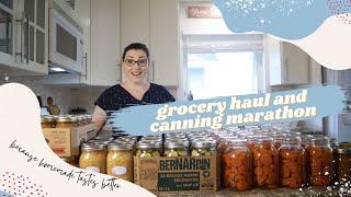 Super Sized Farmer's Market Grocery Haul and Canning Marathon