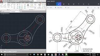 AutocAD 2D Practice Drawing / Exercise 3 / Basic & Advance Tutorial