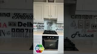 Fully Customised Customer's Design Kitchen Glass Splashback  #shortvideo #design #kitchen