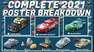 Mattel Disney Cars 2021 Complete Poster Reveal & Breakdown - 16 New Releases (Millie, Clovis, Dewey)