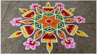 Margazhi Matham Special Rangoli Design / 2025 New Year Rangoli / Sashti Pooja / Kolam / Easy Mugulu