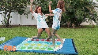 MESSY PAINT TWISTER CHALLENGE | Emma Marie