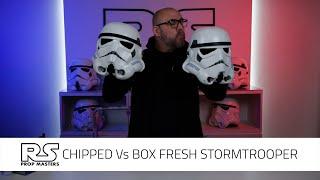 Chipped vs Box Fresh Laurie Goode Signature Stormtrooper Helmet - RS Prop Masters