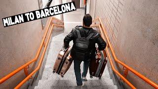 TRAVELING TO BARCELONA FROM MILAN  I TRAVEL DAY VLOG