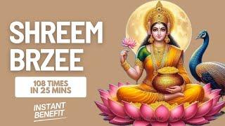 Shreem Brzee Mantra (108 Times in 25 Mins ) Instant Benefits - Attract Wealth and Abundance