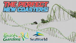 The PERFECT New Roller Coasters For The SeaWorld & Busch Gardens Theme Parks!