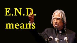 E N D  means | APJ kalam Quotes | Inspirational Quotes by Kalam | Travel HindiUttar