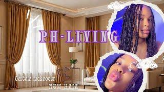 Ep3: P.hLiving | New Curtains for my living room makeover + New Hair