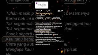 Lirik Lagu Tak segampang itu #anggimarito #laguviral #lagugalau   #taksegampangitu #fyp #sadsong