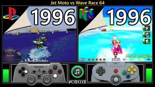 Jet Moto vs Wave Race 64 (PlayStation vs Nintendo 64) Real Hardware Comparison