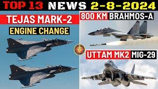 Indian Defence Updates : Tejas MK2 Engine Change,800 Km Brahmos-A,Uttam Mk2 on Mig-29K,80 C-390 Deal