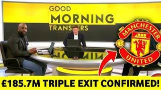 CONFIRMED THIS MORNING‼️TRIPLE EXIT CONFIRMEDMan Utd willing to consider huge £185.7M Star sales!