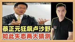 蔡正元非常罕见的失态，在节目中狂飙卢沙野，为什么如此反常？有两大猜测，你们评价是否有道理？