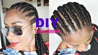 DIY FEED -IN CORNROWS START TO FINISH || SUMMER HAIRSTYLE