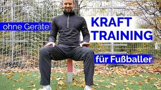 Krafttraining für Fußballer zu Hause - Muskelaufbau ohne Geräte  - Workout zum Mitmachen