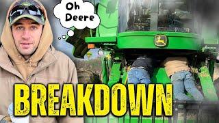 Chaos Again! John Deere 9550 Combine BREAKDOWN! Can We Fix It? Part 1