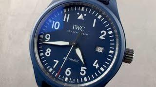 IWC Pilot's Watch Blue Ceramic Laureus Sport For Good  IW3281-01 IWC Watch Review