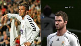 David Beckham (Classic Players - Real Madrid)  Face Build & Stats Pes 2013