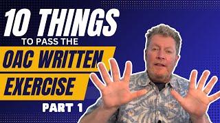 Top 10 Things to Pass the OAC Written Exercise | Ace It the First Time Part 1 #policerecruitment