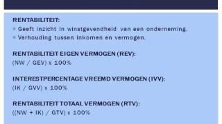 Ratio's - rentabiliteit, hefboomeffect & cash flow (M&O havo/vwo)