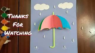 How to make a paper umbrella || Easy paper 3D umbrella