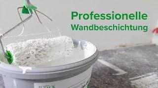 Professionelle Wandbeschichtung mit dem D-TACK Streichputz und Dispersions-Innenfarbe