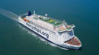 World's largest civilian hospital ship "Global Mercy" in Senegal