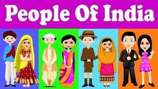 Indian People  | Traditional dresses of Indian States | Kid2teentv