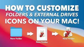 How to CUSTOMIZE your FOLDERS and EXTERNAL HARD DRIVES on your MAC! - Why?  Because you can!  ‍