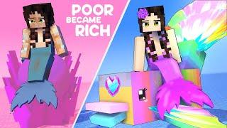 POOR MERMAID BECAME RICH, BEAUTIFUL AND POPULAR - MINECRAFT LOVE STORY