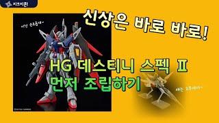 신상은 빠른 조립 필수 HG 데스티니 스펙 Ⅱ & 제우스 실루엣 중 데스티니만 먼저 조립 #건담베이스 #건담 #건프라 #시드프리덤 #데스티니 #제우스실루엣