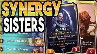 LEONA AN DIANA MAKE THE ULTIMATE COMBOS! The Synergy Sisters! - Legends of Runeterra