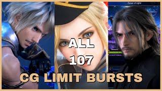 All 107 Characters CG Limit Bursts | Final Fantasy Brave Exvius