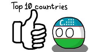 Top 10 countries that like Uzbekistan 