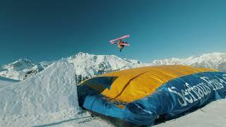 Fun Slope und Snowpark Fiss im Skigebiet Serfaus-Fiss-Ladis. Winter.