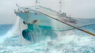 SHIPS CAUGHT IN MONSTER STORMS