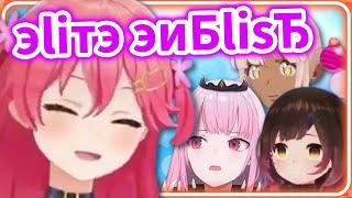 Miko Takes Over Calli's Stream and Teaches Elite English Instead【Hololive】