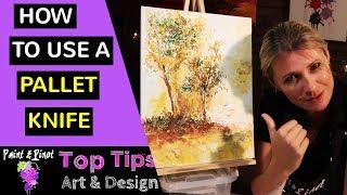 How to paint a tree using a pallet knife
